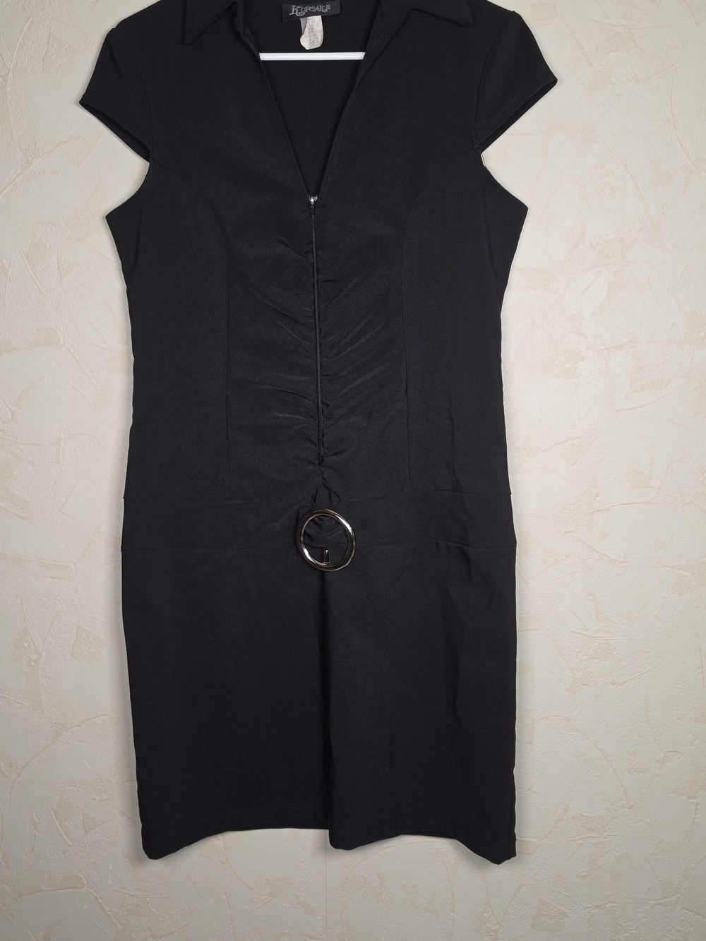 Vtg y2k Kupcake Stretchy Black Short Sleeve Club Dress Little Black Dress Large